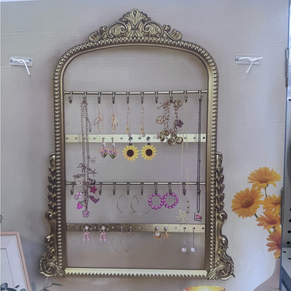 TikTok VIRAL Room2Room Gilded Gold Wall Jewelry Holder New 5Below - Picture 2 of 4